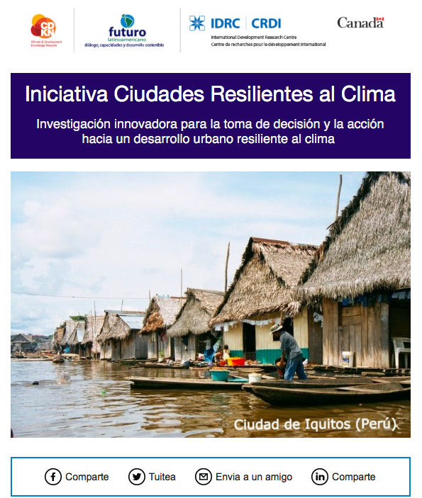 Climate Resilient Cities in Latin America Initiative Releases First Bulletin